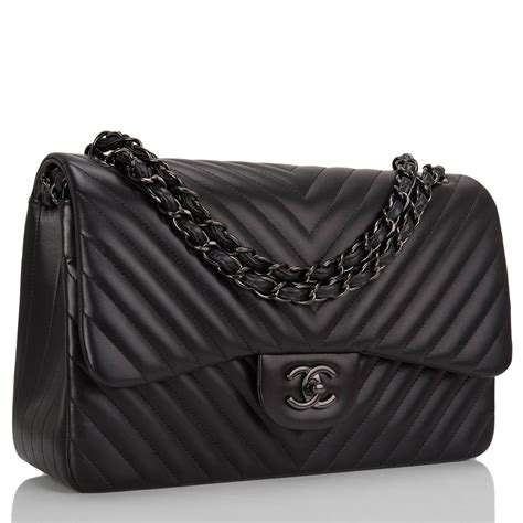 chanel so black chevron jumbo double flap bag|chanel quilted single flap bag.